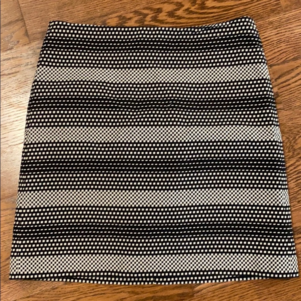 Black and cream skirt